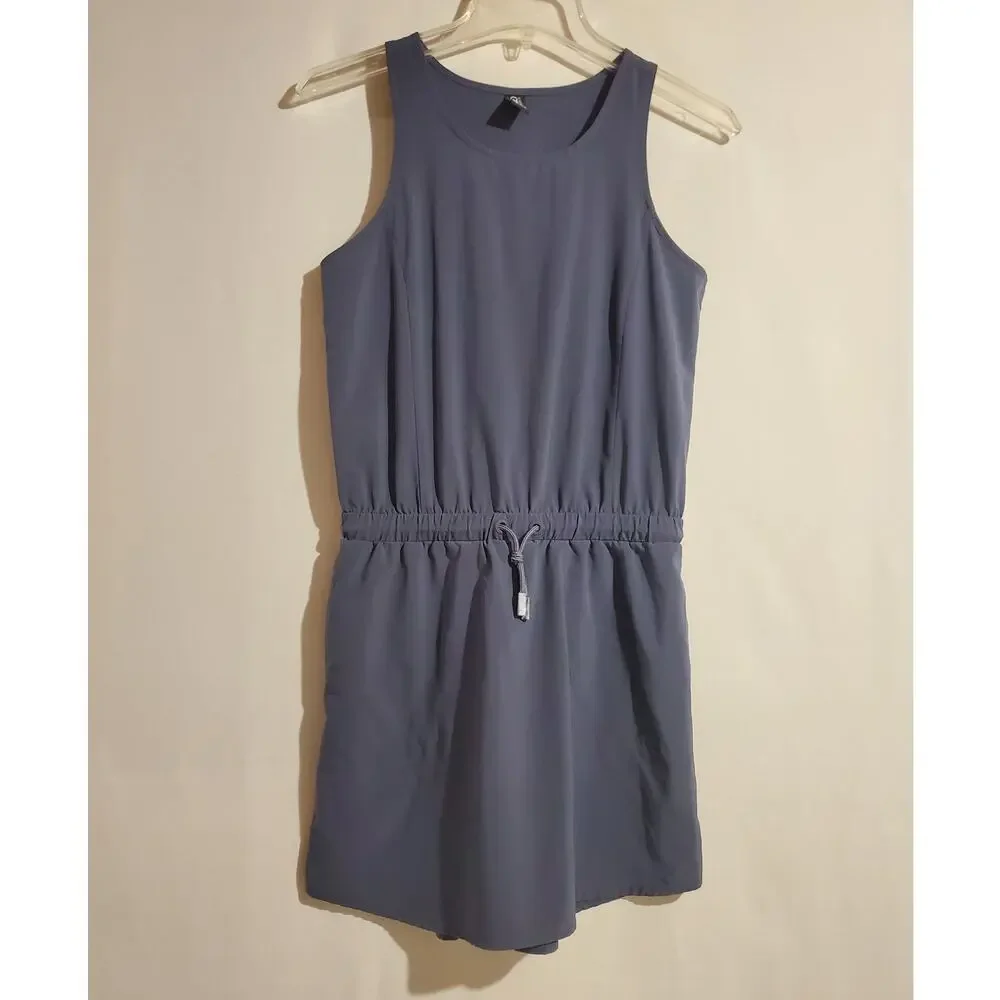 Athleta Girl All For One Dress Size XL/14 Sleeveless Racerback Tie Waist Pockets
